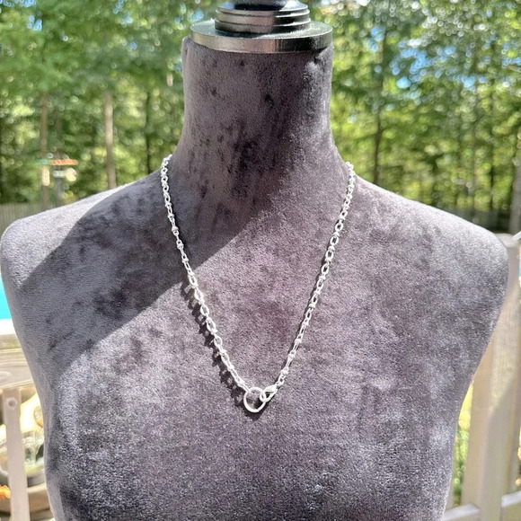 Multiple Looks 3 Strand Orange & Silver Long Statement Necklace Premier Designs - Picture 13 of 16